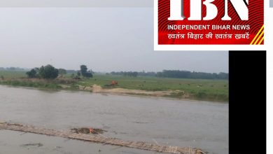 Photo of मुजफ्फरपुर जिला के औराई प्रखंड के बागमती नदी पर स्थित अतरार घाट का चचरी बहा